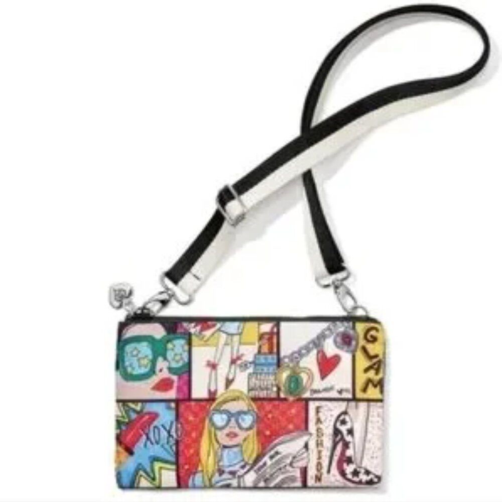 Brighton Pop Art Wristlet Clutch / crossbody / Multi purpose‎